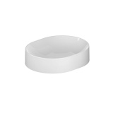 Vado Safari Gloss White Mineral Round Countertop Basin